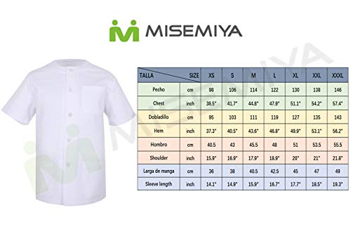 MISEMIYA - Casaca Caballero Cuello Redondo MÉDICO ENFERMERO Uniforme Laboral ESTÉTICA Dentista Doctores Limpieza Veterinaria Ref.832 - S, Camisa Médico 832-4 Celeste
