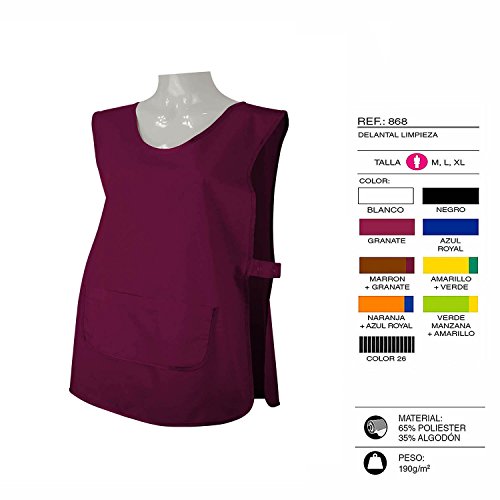 MISEMIYA - Delantal Impermeable Uniforme ESTÉTICA Laboral Limpieza CLINICA Hospital Veterinaria SANIDAD Médico Enfermera - Ref.868 - M, Delantal Limpieza 868-26 Rayas