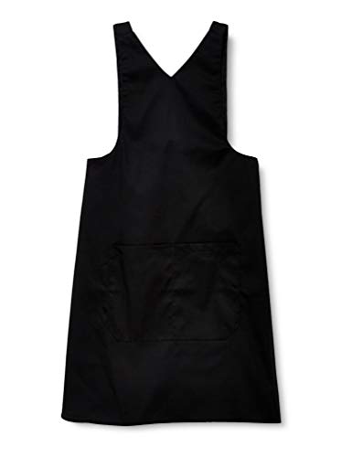 MISEMIYA - Delantal Limpieza con Bolsillo 85mm*70mm Uniforme Laboral CLINICA Hospital Limpieza Veterinaria SANIDAD HOSTELERÍA- Ref.8601 - Negro