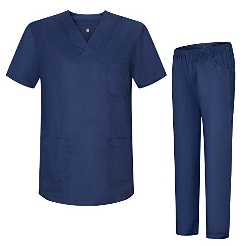 MISEMIYA - Uniforme Sanitario Unisex Uniformes Sanitarios MÉDICOS Conjuntos Sanitarios - S, Azul Marin