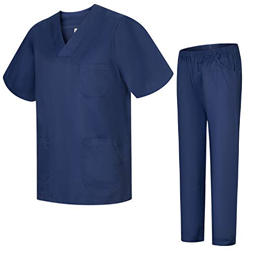 MISEMIYA - Uniforme Sanitario Unisex Uniformes Sanitarios MÉDICOS Conjuntos Sanitarios - S, Azul Marin