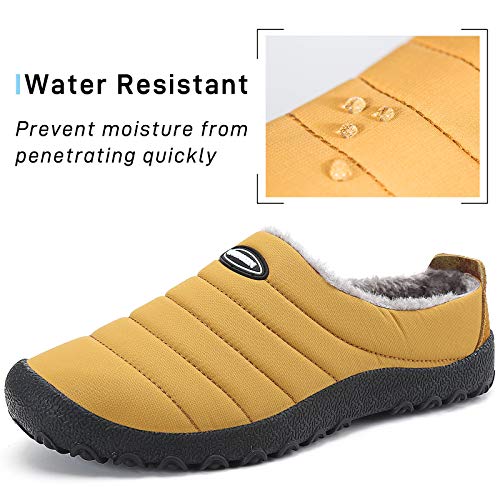 Mishansha Pantufla de Exterior Hombre Zapatillas de Casa Mujer Slippers Confortable Zapatillas de Fieltro Amarillo Gr.43