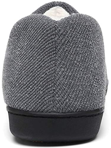 Mishansha Zapatillas de Casa Invierno Hombre Pantuflas Antideslizante Zapatos Espuma Viscoelástica con Cálido Forrado Gris Gr.42
