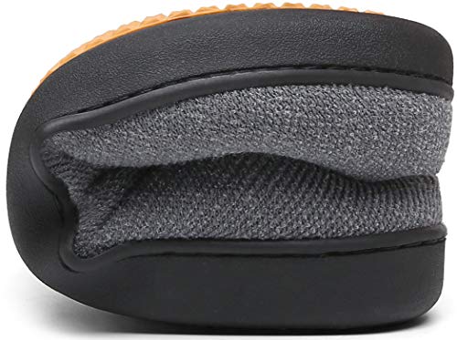 Mishansha Zapatillas de Casa Invierno Hombre Pantuflas Antideslizante Zapatos Espuma Viscoelástica con Cálido Forrado Gris Gr.42