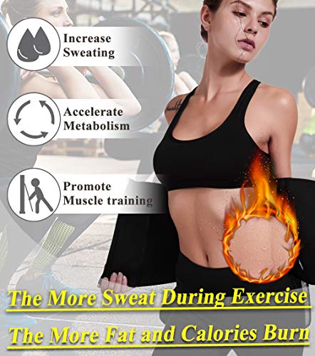 MISS MOLY Faja Reductora Adelgazante Neopreno Cintura Entrenador Deporte Hombre y Mujer, Cinturón de Sudoración para Reducir Abdomen, Efecto Sauna, Ajustable Waist Trimmer Belt - Fitness