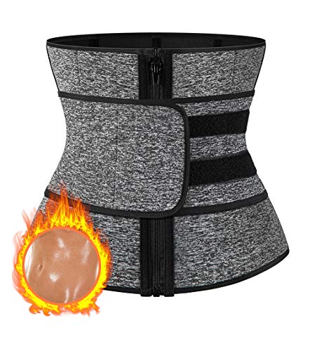 MISS MOLY Faja Reductora Adelgazante Neopreno Cintura Entrenador Deporte Hombre y Mujer, Cinturón de Sudoración para Reducir Abdomen, Efecto Sauna, Ajustable Waist Trimmer Belt - Fitness