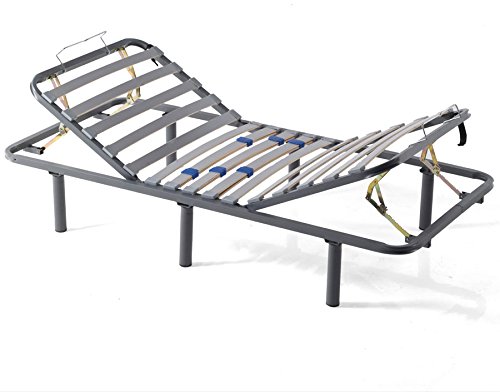 Mivis - Somier de Acero articulado Manual multilaminas de Abedul, tamaño 80/190 cm, Color Gris