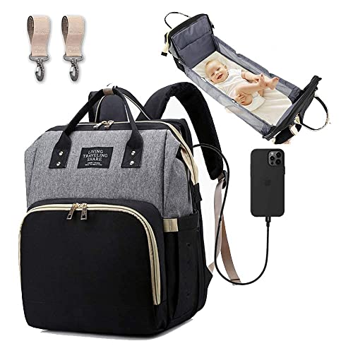 Mochila para carrito bebe con cuna plegable- Kiligs Bolso pañalera moderna, Bolsa de transporte Multifuncional para biberon