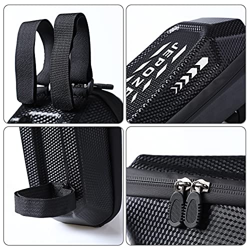 Mochila Patinete Electrico,Accesorios para Patinete Electrico,Bolsa Patinete de Manillar para Xiaomi Scooters Eléctricos, Bolsa Grande de Cáscara Dura (24.5X12.5X11.5CM) (negro-01)