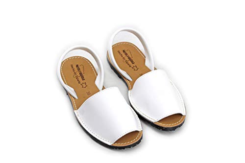 Modelisa - Sandalia Menorquina para Mujer (Blanco, Numeric_37)