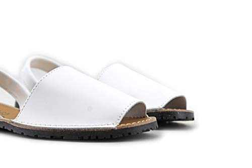 Modelisa - Sandalia Menorquina para Mujer (Blanco, Numeric_37)