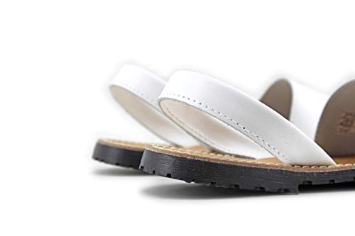 Modelisa - Sandalia Menorquina para Mujer (Blanco, Numeric_37)