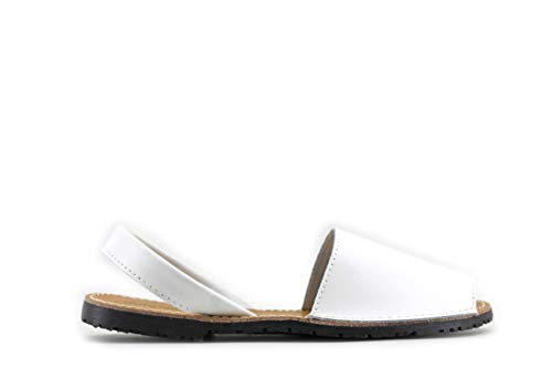 Modelisa - Sandalia Menorquina para Mujer (Blanco, Numeric_37)