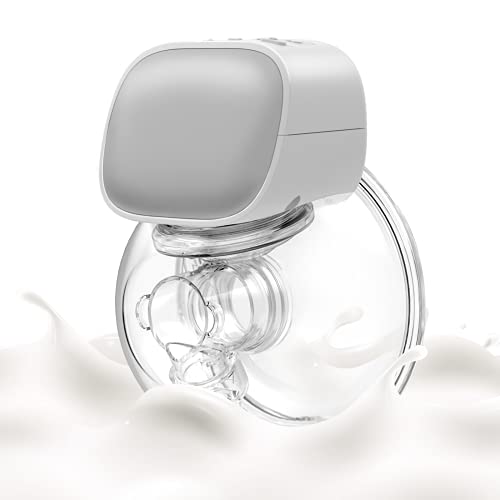 Momcozy Sacaleches Electricos, Extractor de Leche Electrico Portátil Manos Libres, Bombeo Fuerte, Leche a Prueba de Fugas, Ultra Silenciosa, Sin Dolor, Ligera con 2 Modos y 5 Niveles-24MM (Gris)