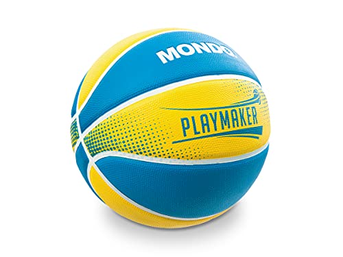 Mondo Sport - Balón de Baloncesto Playmaker-7 - Talla 7 Baloncesto - 650 g - Amarillo/Rojo y Amarillo/Azul - 13843