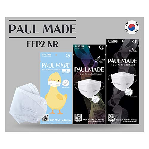 MONEUAL Fabricado en Corea del Sur / [6 St] respirador FFP2 (M) / certificado CE / aprobado por Dermatest / empaquetado higiénicamente / clip nasal oculto / diseño 3D / 4 capas (Medium - unisex)