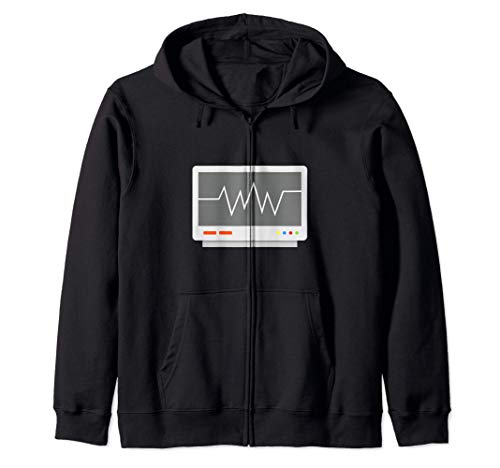 Monitor de electrocardiograma Cardiología Sudadera con Capucha