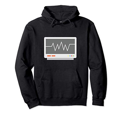 Monitor de electrocardiograma Cardiología Sudadera con Capucha