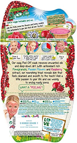 Montagne Jeunesse Mascarilla Peel-Off Anti Puntos Negros Passion Pulpa de Granada - 10 ml, Verde