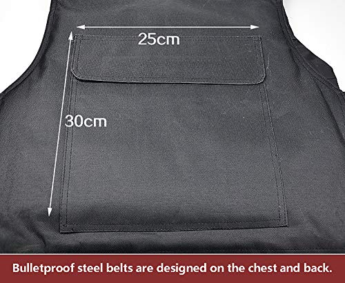 MOOLUNS Chaleco Sequridad,Al Aire Libre Proteccion Chaleco Táctico La Seguridad Chaleco Equipo De Seguridad, Aplicar para Uso Diario, CS Real, Invisible Chaleco Anti-Corte,Negro