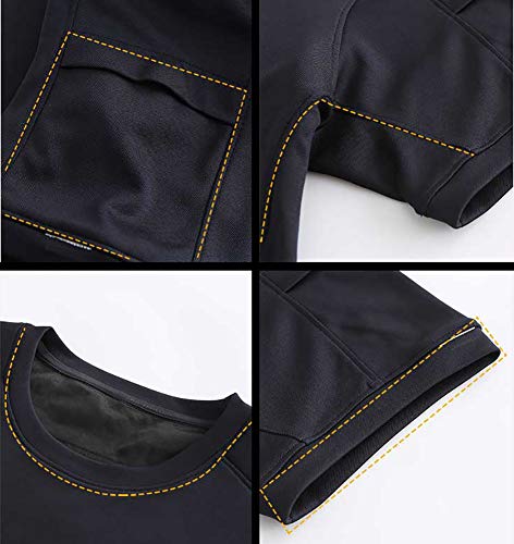 MOOLUNS Chaleco Sequridad,Verano Frente y Detrás La Seguridad Chaleco De Puñalada,Al Aire Libre Entrenamiento Físico Anti-Cuchillo Camiseta Táctica Protección Corporal,Cómodo y Transpirable,L