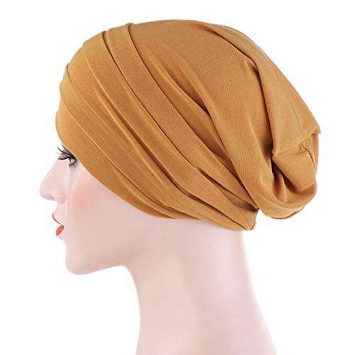 MoreChioce Sombrero de Quimioterapia de Verano,Mujer Sombrero de Noche,Turbante Arabe para la Cabeza,Sombrero Hijab para Cáncer Quimioterapia Chemo Oncológico,Pérdida de Cabello,Rosa claro