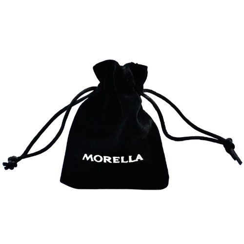 Morella Collar de Mujer con Colgante Letra M de 925 Plata rodiada con Piedras de circonita para Damas 45cm Color Blanco