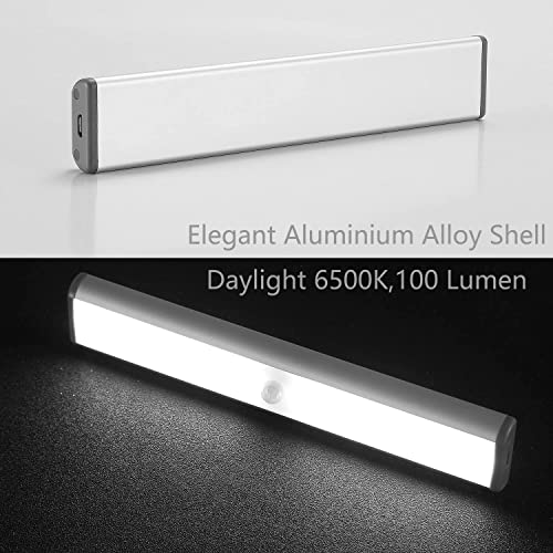 MOSTON 10 LED USB Recargable magnético Movimiento Sensor Luces nocturnas,Auto en/apagado Portátil Sin cable,palo en cualquier sitio para armario
