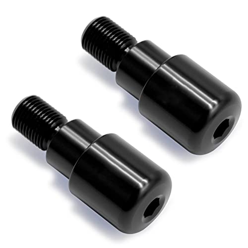 Motocicleta Extremos del Manillar Manillar de la Motocicleta Grips Extremos del Mango Mano Acoples Tapas de la Baranda para Yamaha MT07 MT07 MT 07 FZ-07 2014-2015 XJ6 (Color : Negro)