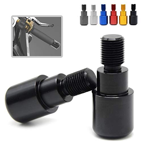 Motocicleta Extremos del Manillar Manillar de la Motocicleta Grips Extremos del Mango Mano Acoples Tapas de la Baranda para Yamaha MT07 MT07 MT 07 FZ-07 2014-2015 XJ6 (Color : Negro)