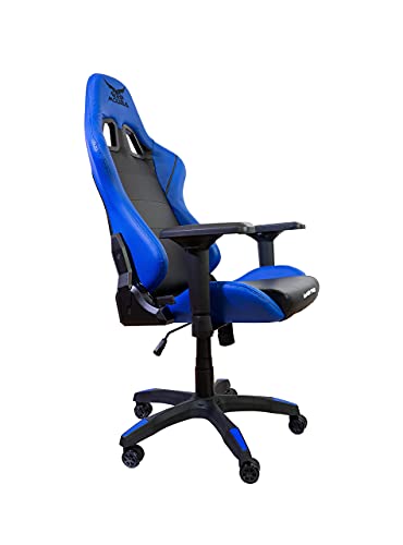 MOUBA Silla Gaming Silla Oficina Sillón Gamer Apoyabrazos 4D Diseño Ergonómico Función de Inclinación Soporta hasta 150 kg Colores (Azul-Negro) Amarillo roja Azul Blanca Purpura Lila (Azul)