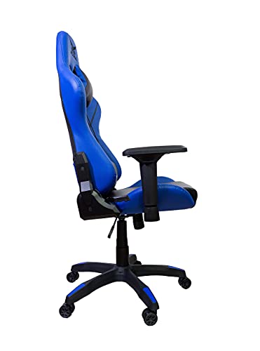 MOUBA Silla Gaming Silla Oficina Sillón Gamer Apoyabrazos 4D Diseño Ergonómico Función de Inclinación Soporta hasta 150 kg Colores (Azul-Negro) Amarillo roja Azul Blanca Purpura Lila (Azul)