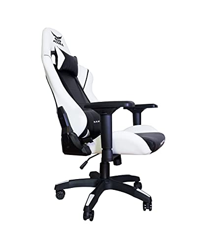 MOUBA Silla Gaming Silla Oficina Sillón Gamer Apoyabrazos 4D Diseño Ergonómico Función de Inclinación Soporta hasta 150 kg Colores (Blanco-Negro) Amarillo roja Azul Blanca Purpura Lila (Lila)
