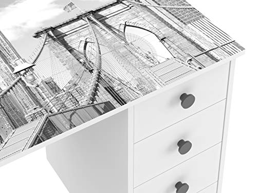 Movian Constance Modern - Escritorio con 4 cajones, 56 x 110 x 73,5 cm (Impresión)