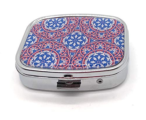 MovilCom® Pastillero diario de bolsillo organizador 2 compartimentos, pastillero organizador pastillas toma diaria, caja medicamentos (mod.653203)