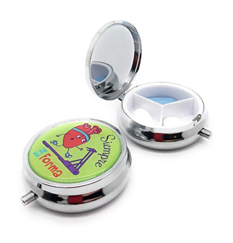 MovilCom® Pastillero diario de bolsillo organizador 3 compartimentos, pastillero organizador pastillas toma diaria, caja medicamentos 3 unidades (mod.653304, 653305 y 653306)