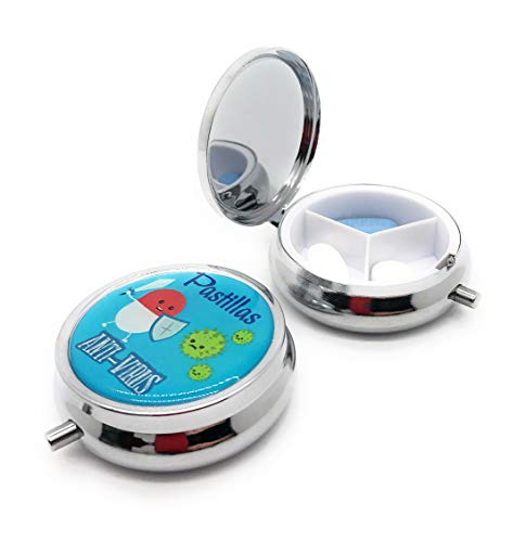 MovilCom® Pastillero diario de bolsillo organizador 3 compartimentos, pastillero organizador pastillas toma diaria, caja medicamentos 3 unidades (mod.653304, 653305 y 653306)