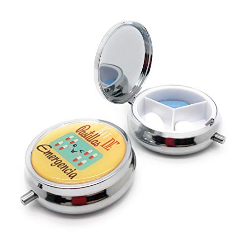 MovilCom® Pastillero diario de bolsillo organizador 3 compartimentos, pastillero organizador pastillas toma diaria, caja medicamentos 3 unidades (mod.653304, 653305 y 653306)