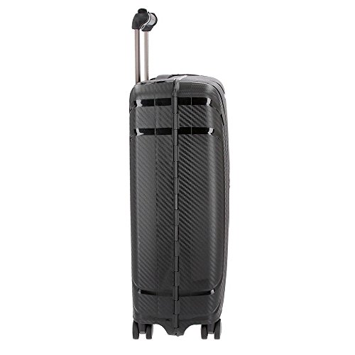 Movom Newport Maleta de cabina Negro 40x55x20 cms Rígida Polipropileno Cierre TSA 36L 3Kgs 4 Ruedas Dobles Equipaje de Mano