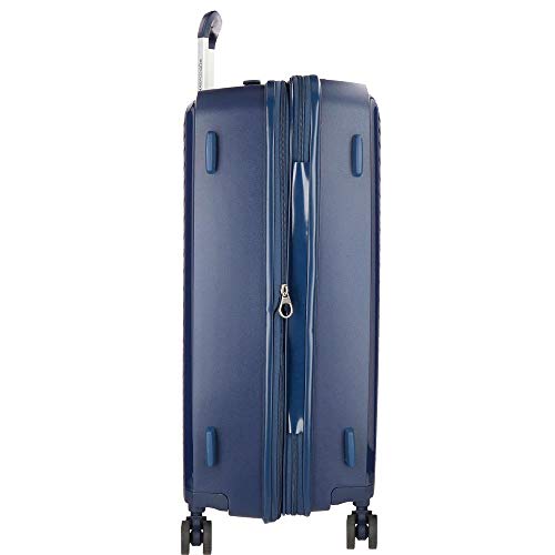 Movom Tokyo Maleta grande Azul 52x78x31 cms Rígida Polipropileno Cierre TSA 109L 4,8Kgs 4 Ruedas dobles Extensible