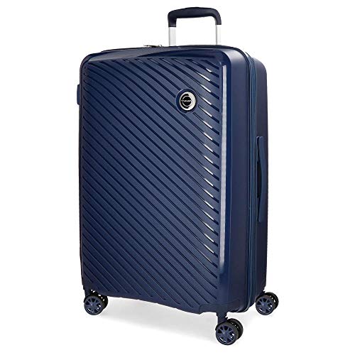 Movom Tokyo Maleta grande Azul 52x78x31 cms Rígida Polipropileno Cierre TSA 109L 4,8Kgs 4 Ruedas dobles Extensible