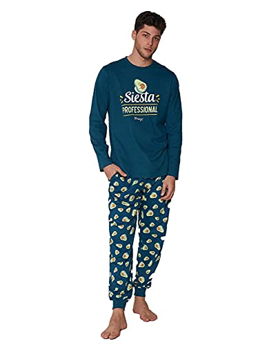 MR WONDERFUL Pijama Manga Larga Siesta para Hombre