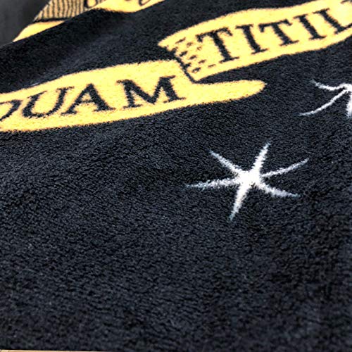MTOnlinehandel Manta de forro polar de Harry Potter, 150 x 200 cm, artículo para fans de Hogwarts, para niños y adultos, manta negra