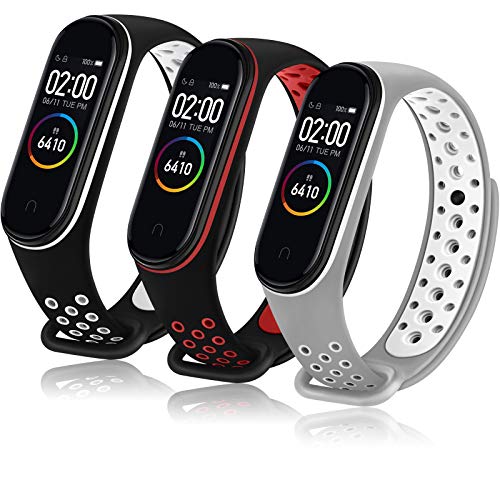Mugust Compatible con Xiaomi Mi Band 4 Correa/Xiaomi Mi Band 3 Correa, Brazalete de Reloj Recambio Silicona Suave Colorido para Xiaomi Mi Band 4 Mi Band 3 Pulseras