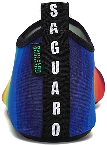 Mujer Hombre Zapatos de Agua para Buceo Snorkel Surf Piscina Playa Yoga Deportes Acuáticos,14 Arcoiris,36/37