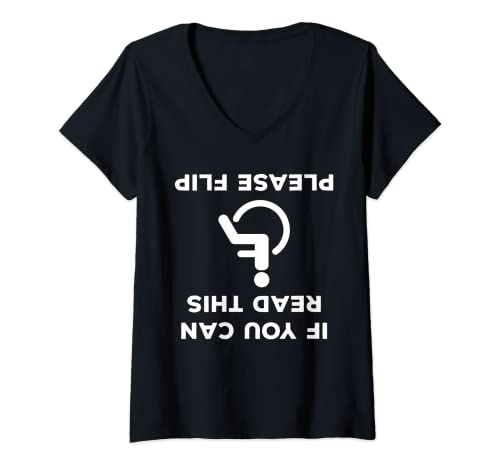 Mujer Regalo para silla de ruedas - Paraplejia Humor Camiseta Cuello V