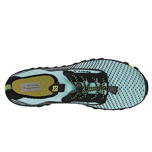 Mujer Zapatos de Agua Hombre Buceo Snorkel Escarpines de Surf Playa Natación Deportes acuáticos(244-Verde,42EU)