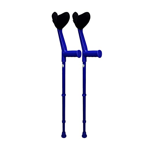 Muletas Comfort ortopédicas con relleno para antebrazo (2 unidades) en varios colores, muletas canadienses (BLU)