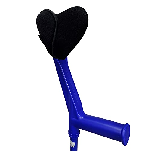 Muletas Comfort ortopédicas con relleno para antebrazo (2 unidades) en varios colores, muletas canadienses (BLU)