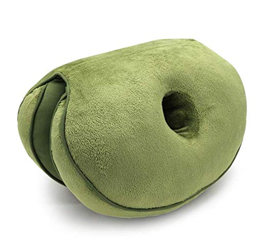 Multi-Dealine Cojín de asiento Dual Comfort Cushion Lift Hips Up, cojín de asiento elevador para ciática, coxis, dolor de cadera, alivio de presión en la espalda